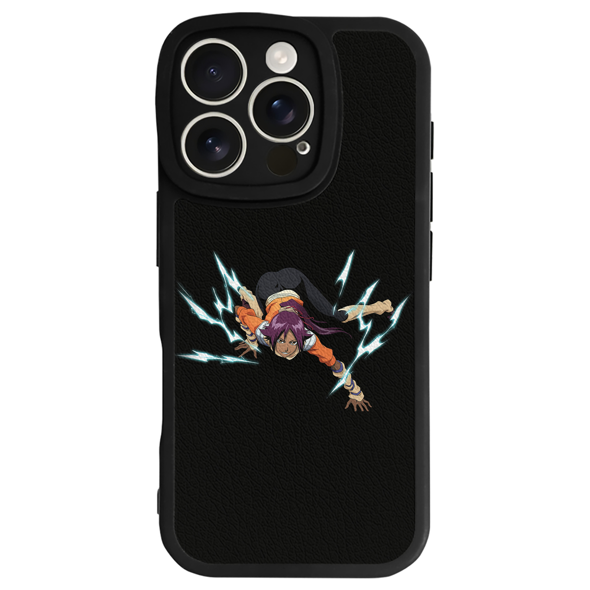 （画像用） ブリーチ 四楓院 夜一（しほういん よるいち） BLEACH Shihouin Yoruichi 【iPhone 16シリーズ対応】シリコンスマホケース（レザー調） 材質：シリコン